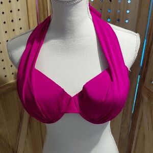 Elegant Halter Neck Bra in Fuchsia